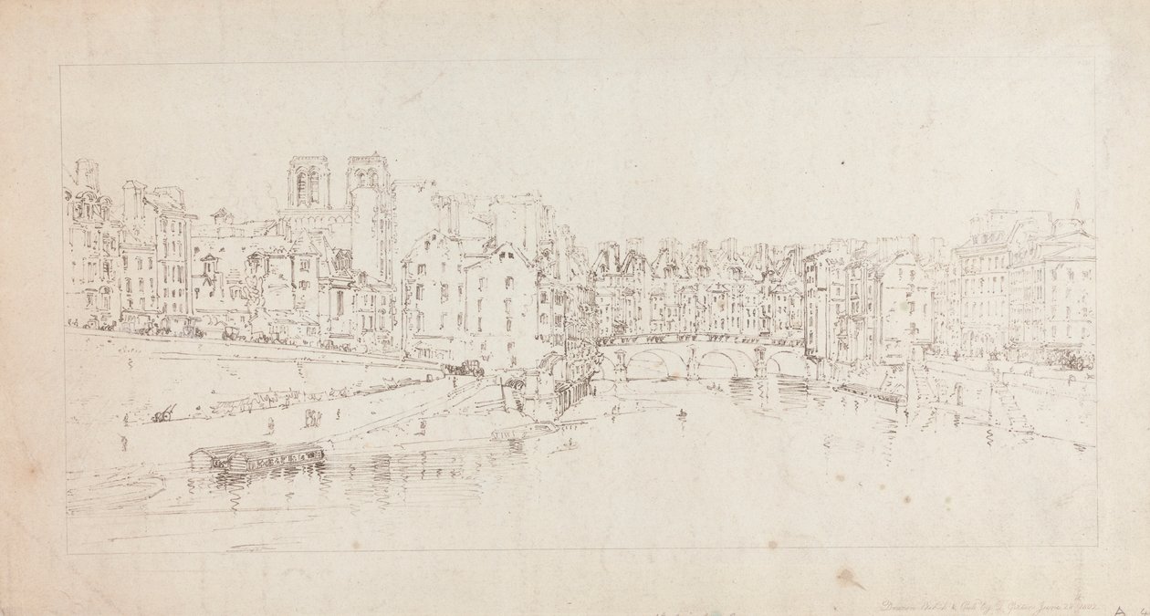 منظر بونت سانت ميشيل من Pont Neuf بواسطة توماس غيرتين