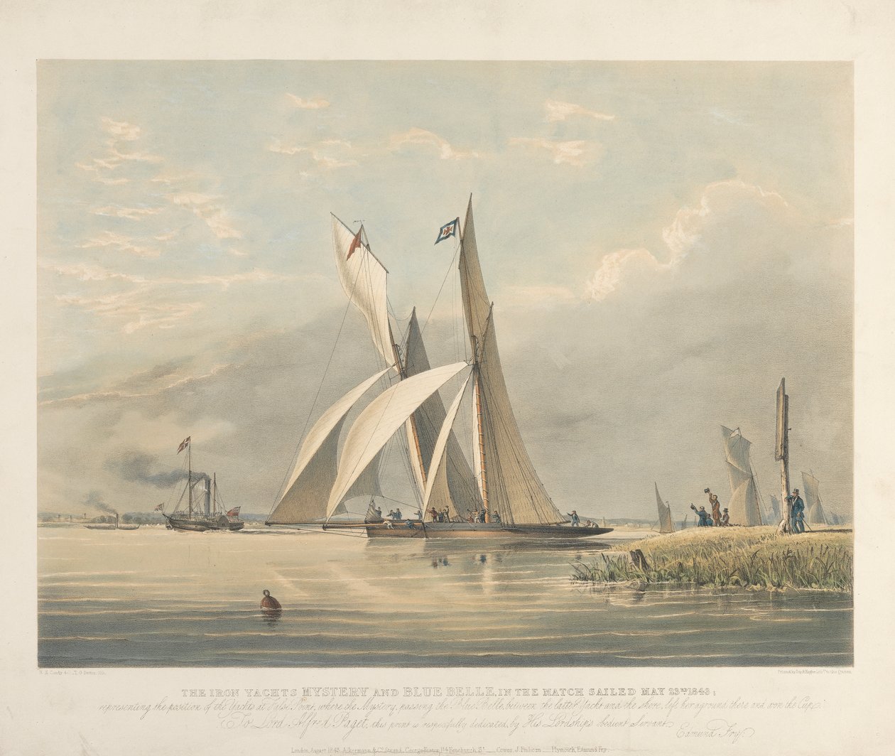 أبحر سر اليخوت الحديدية والحسناء الأزرق في المباراة في 23 مايو 1843 بواسطة توماس جولدسوورث دوتون