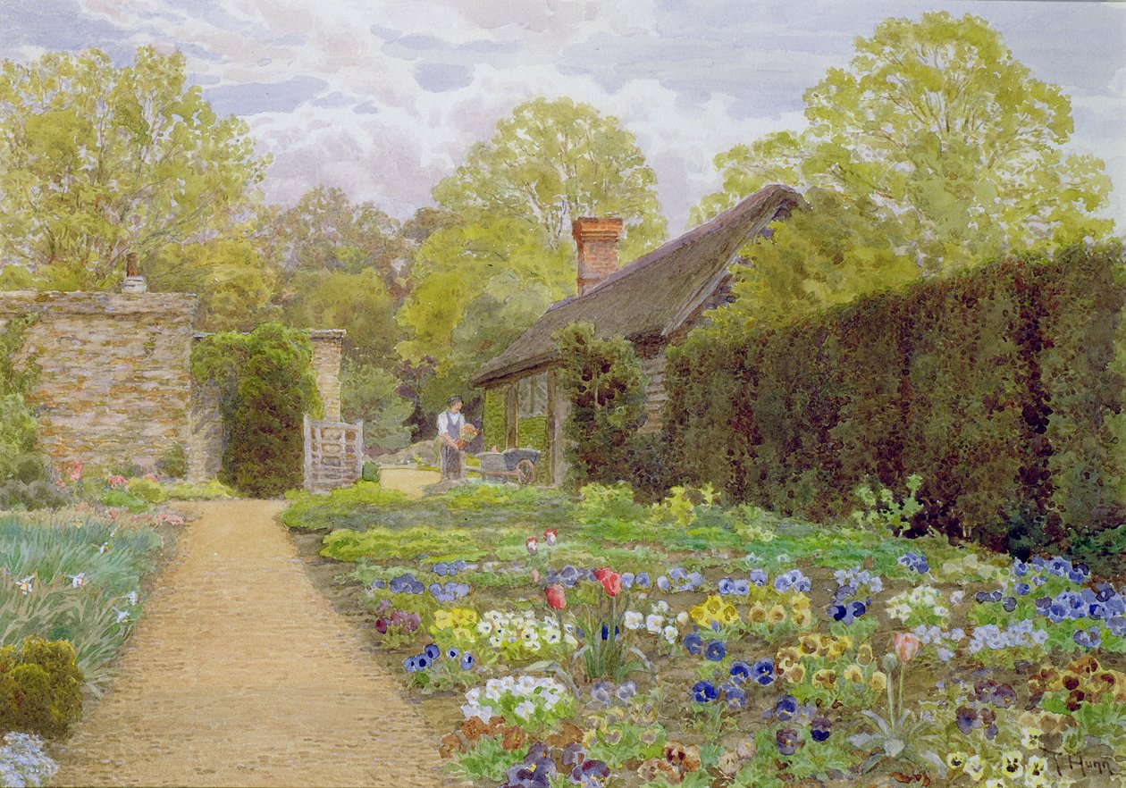 The Pansy Garden ، Munstead Wood ، Surrey ، منزل Gertrude Jekyll ؛ بواسطة توماس إتش هون
