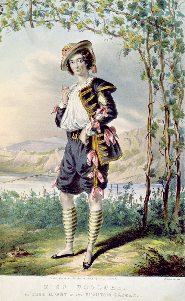 ملكة جمال Woolgar مثل دوق ألبرت في `` The Phantom Dancers &39;&39; ، نقشها D. Fabronius ، 1847 بواسطة توماس هارينجتون ويلسون