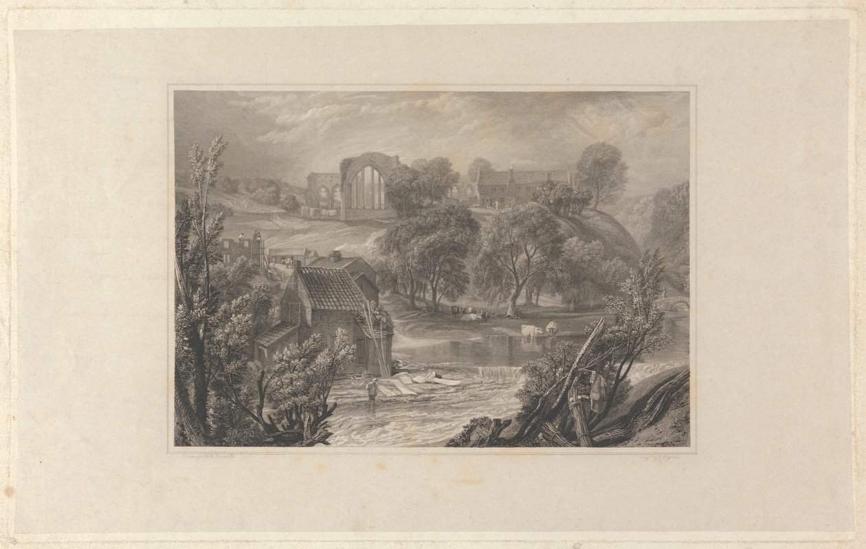 Egglestone Abbey ، بالقرب من قلعة Barnard بواسطة توماس هيغام