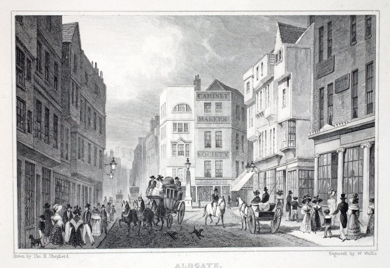 ألدغيت ، من حانة "لندن وضواحيها في حانة القرن التاسع عشر". شركة جونز أوند ، 1827-1829 بواسطة توماس هوسمر شيبرد