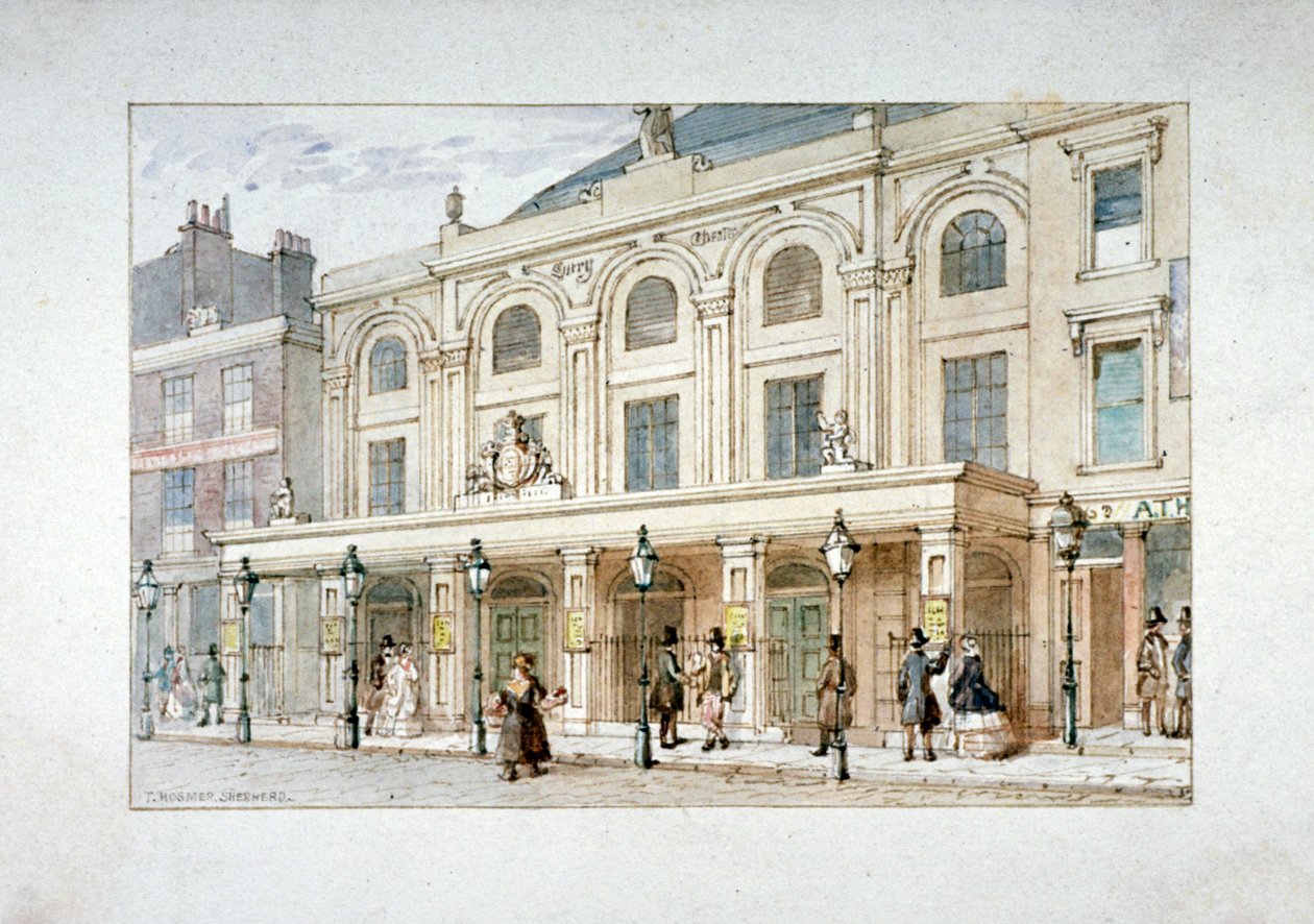 مسرح Surrey و Surrey Coffee House في طريق Blackfriars ، ساوثوارك ، لندن ، c1835 بواسطة توماس هوسمر شيبرد