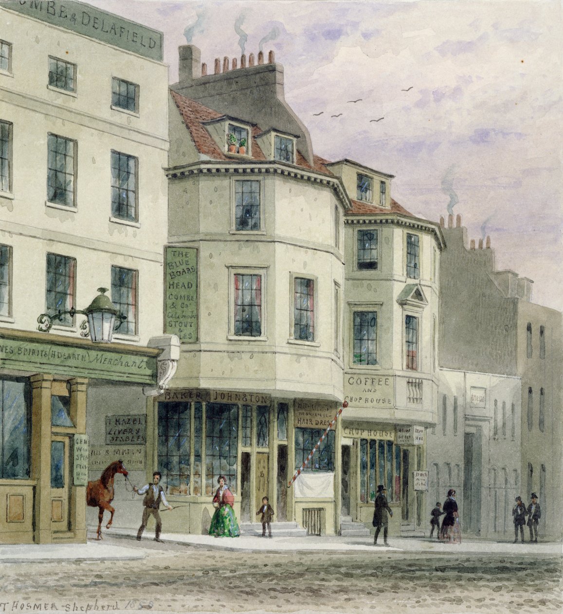 The Boars Head Inn ، شارع كينج ، وستمنستر ، 1858 بواسطة توماس هوسمر شيبرد