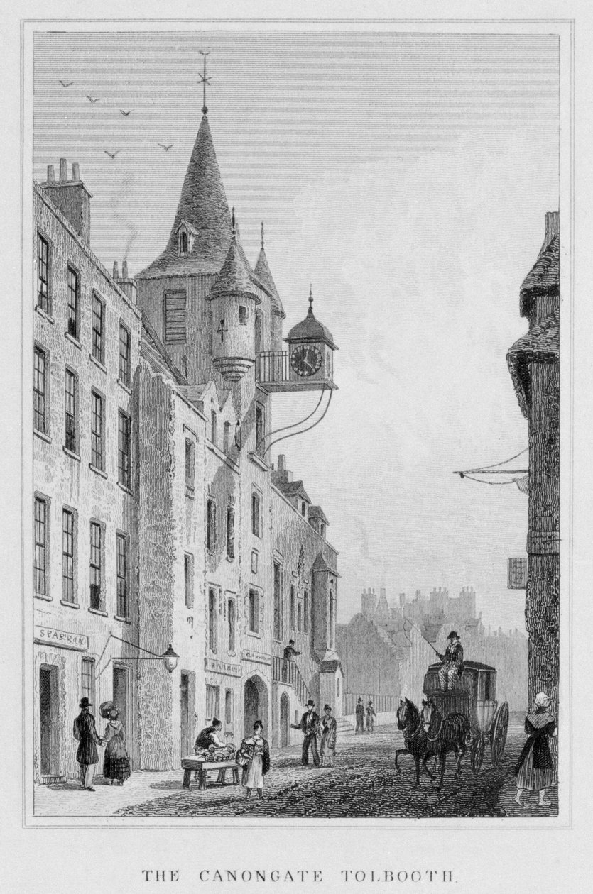 The Canongate Tolbooth ، إدنبرة ، نقوش توماس باربر ، 1829 صور من وزن الجسم) بواسطة توماس هوسمر شيبرد
