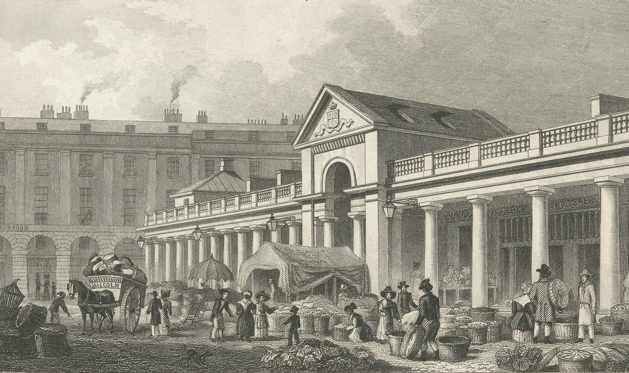 واجهة NW لسوق كوفنت جاردن الجديد ، 1827-30 بواسطة توماس هوسمر شيبرد
