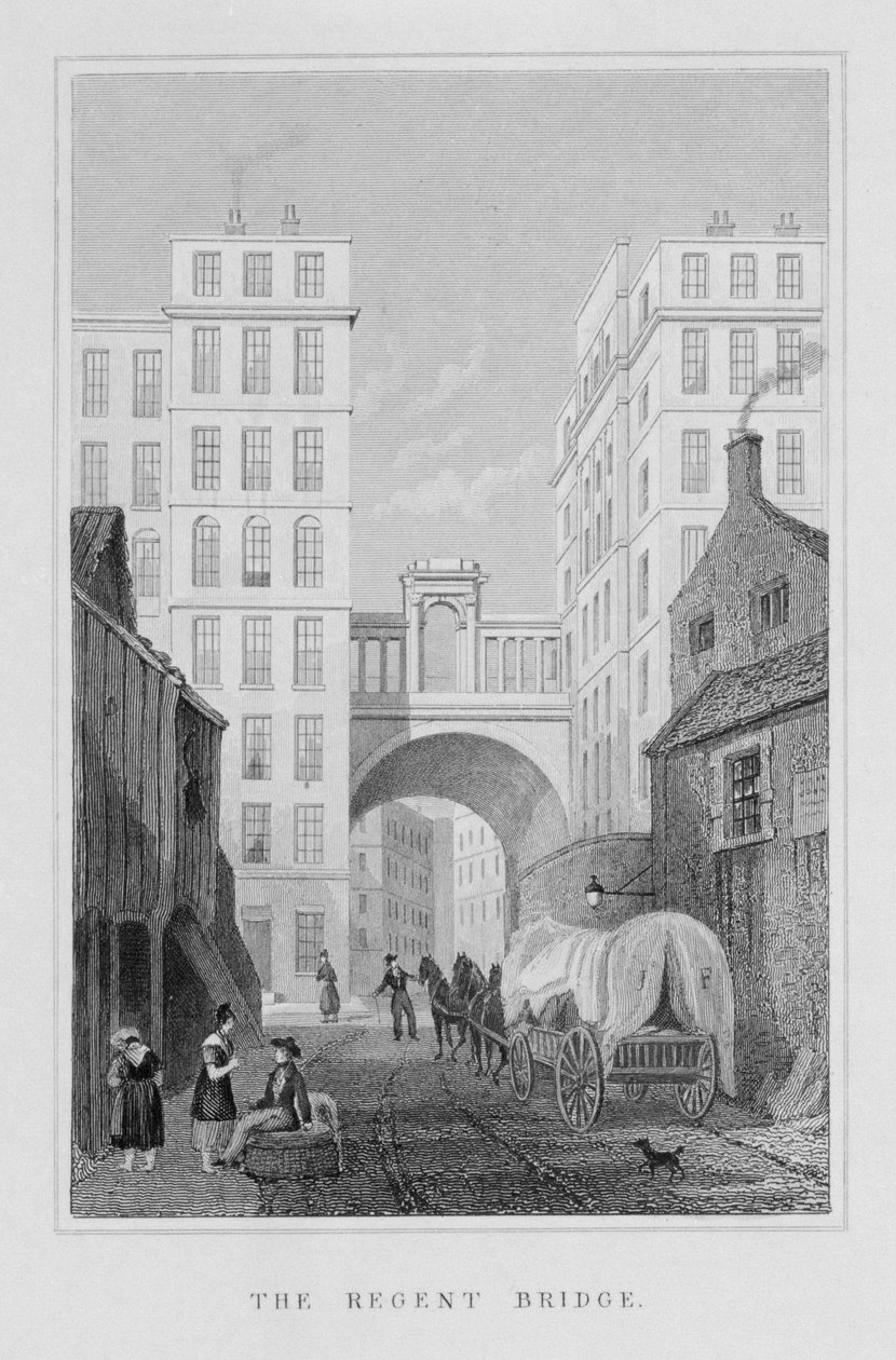 جسر ريجنت ، إدنبرة ، نقش توماس باربر ، 1829 بواسطة توماس هوسمر شيبرد