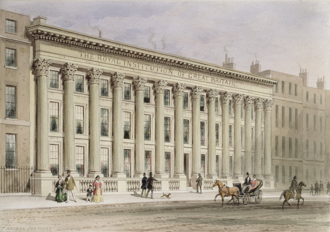المعهد الملكي لبريطانيا العظمى ، شارع ألبيمارل ، c.1838 بواسطة توماس هوسمر شيبرد