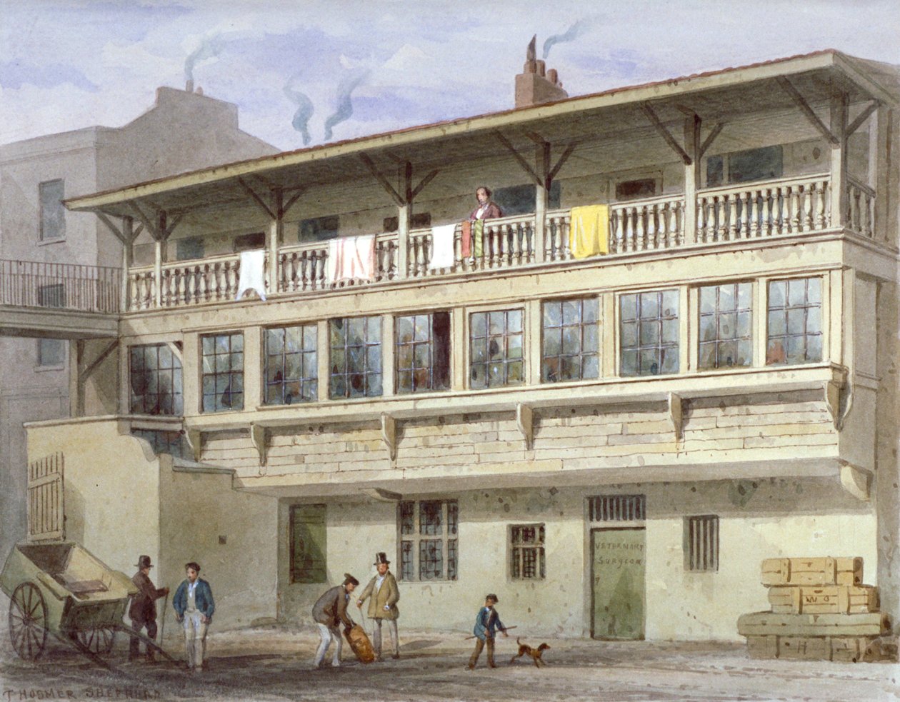 The White Bear Inn on Piccadilly ، Westminster ، London ، 1856 بواسطة توماس هوسمر شيبرد