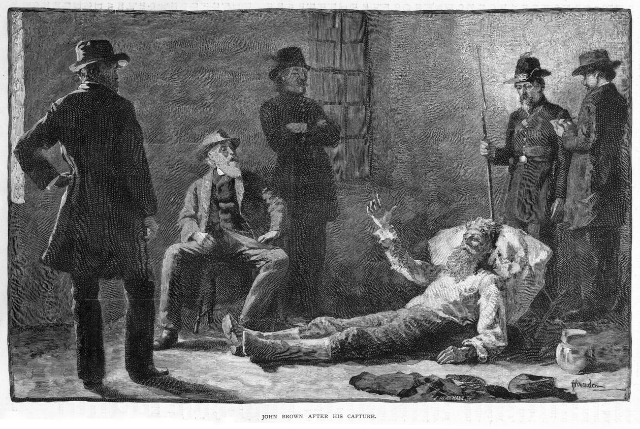 جون براون 1807-1859 بعد القبض عليه ، 1859. بواسطة توماس هوفيندين