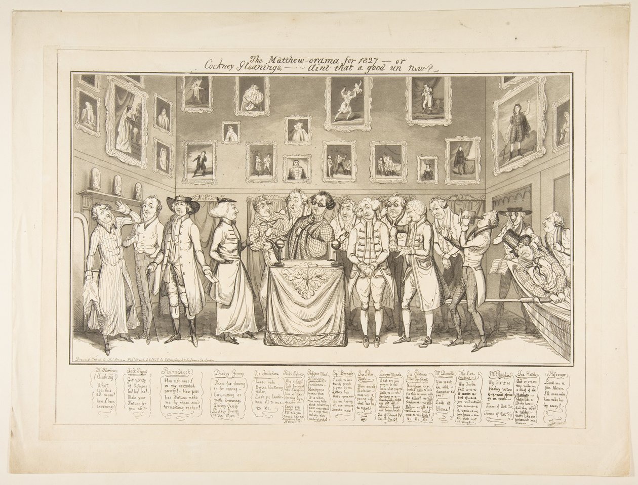 The Matthew-orama for 1827-or Cockney Gleanings، -Aint that good un now، March 26، 1827. بواسطة توماس هويل جونز