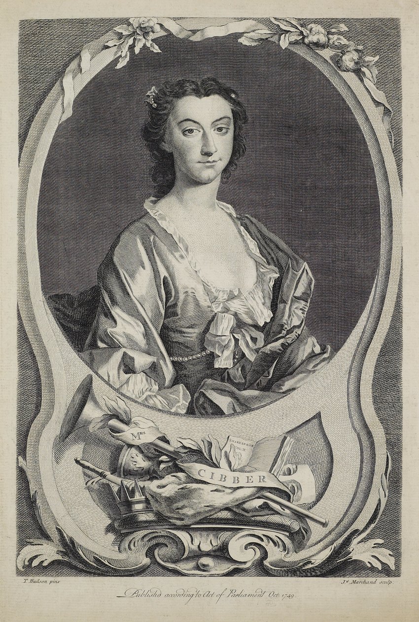 السيدة سيبر ، نقش ج. مارشاند (fl.1749) ، 1749 بواسطة توماس هدسون