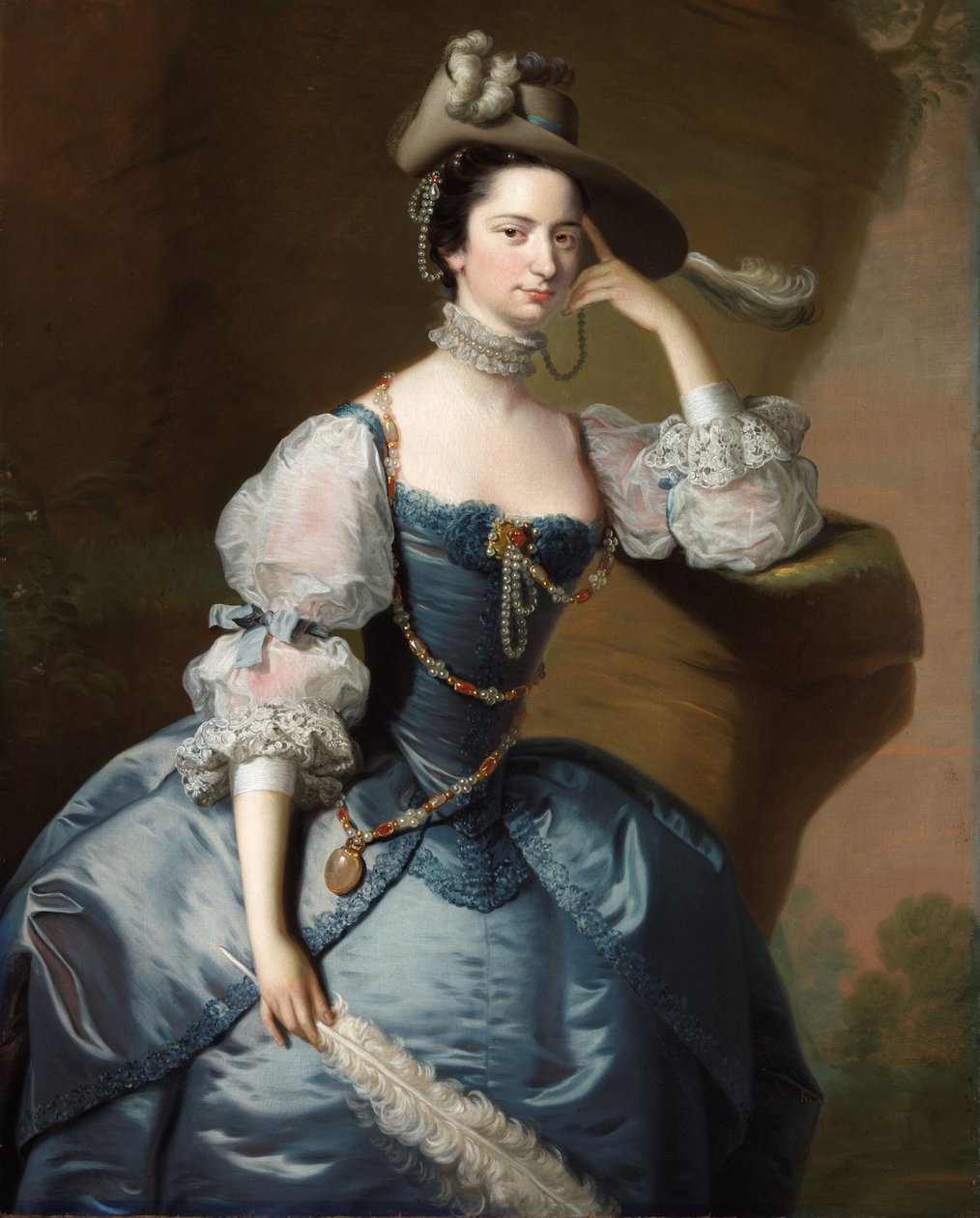 صورة لمارجريت ، سيدة Oxenden ، ج. 1755 بواسطة توماس هدسون