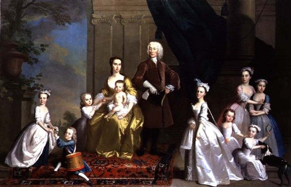عائلة رادكليف ، 1738-42 (زيت على قماش) بواسطة توماس هدسون