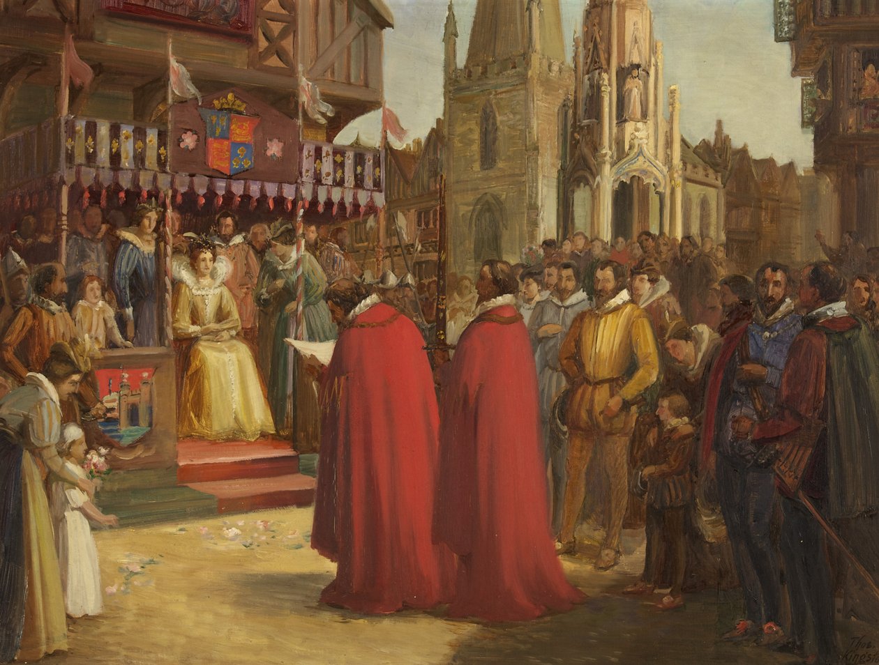 Visit of Queen Elizabeth I to Bristol بواسطة توماس كينغستون