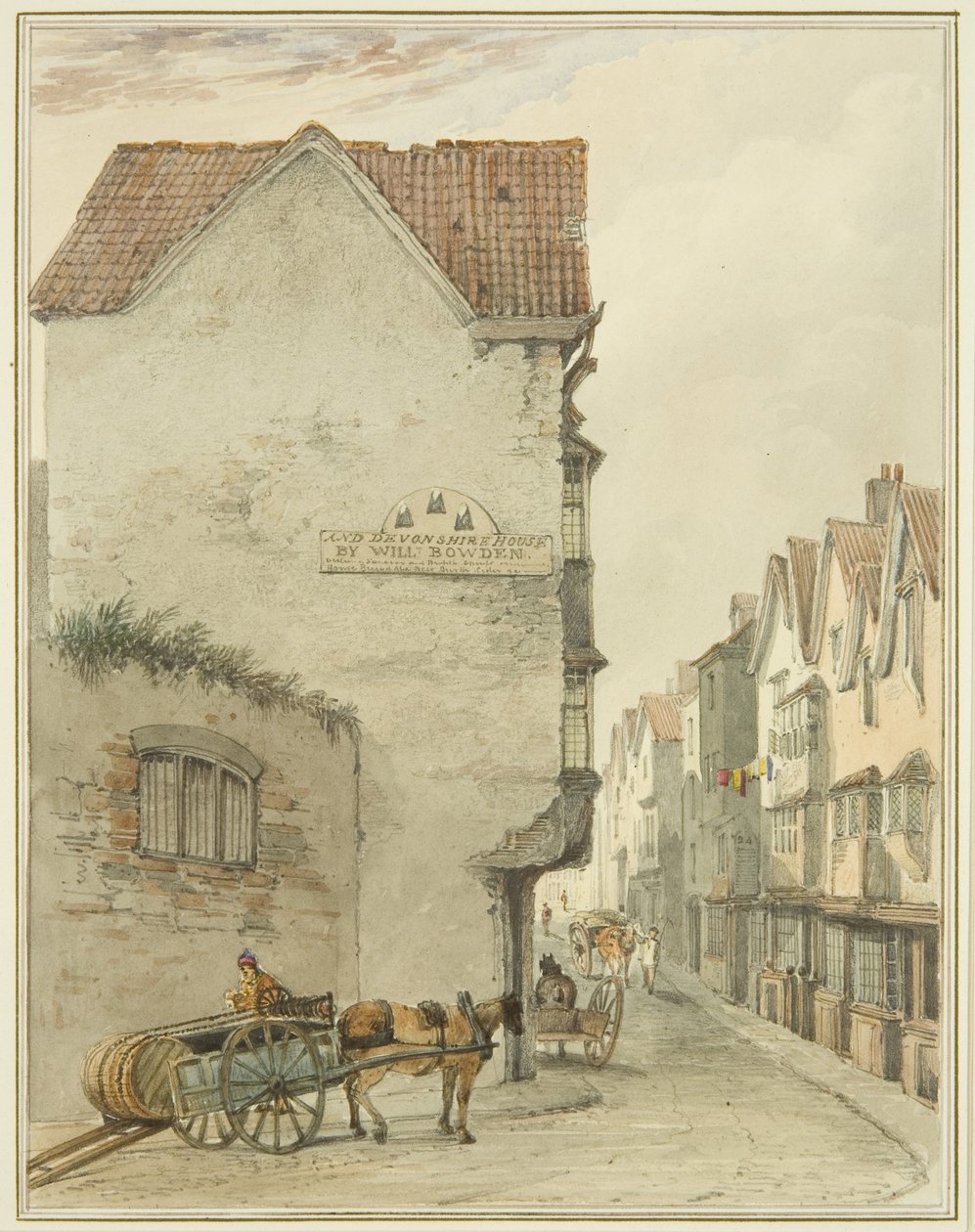 Back Street, looking South (watercolor on paper) بواسطة توماس ليسون الأكبر روبوتبهام