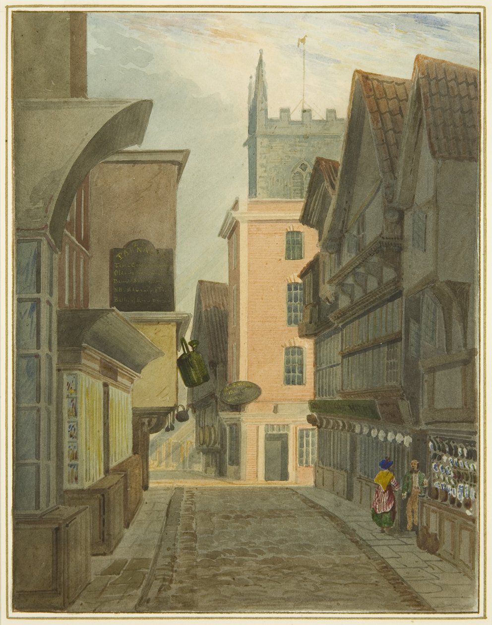Mary-le-Port Street (watercolor on paper) بواسطة توماس ليسون الأكبر روبوتبهام