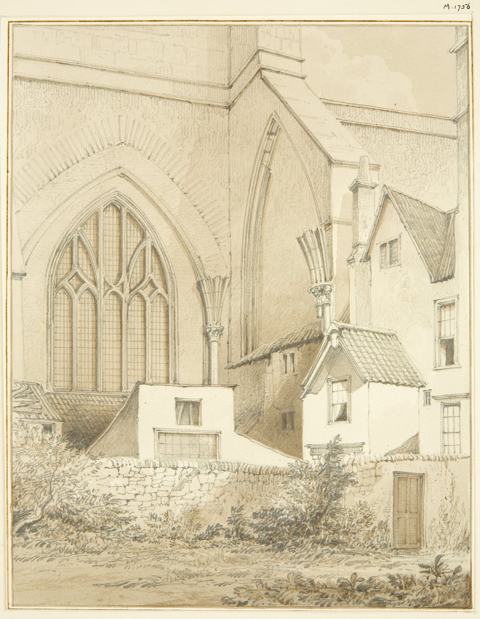 North-West Angle of Bristol Cathedral (pencil & watercolor on paper) بواسطة توماس ليسون الأكبر روبوتبهام