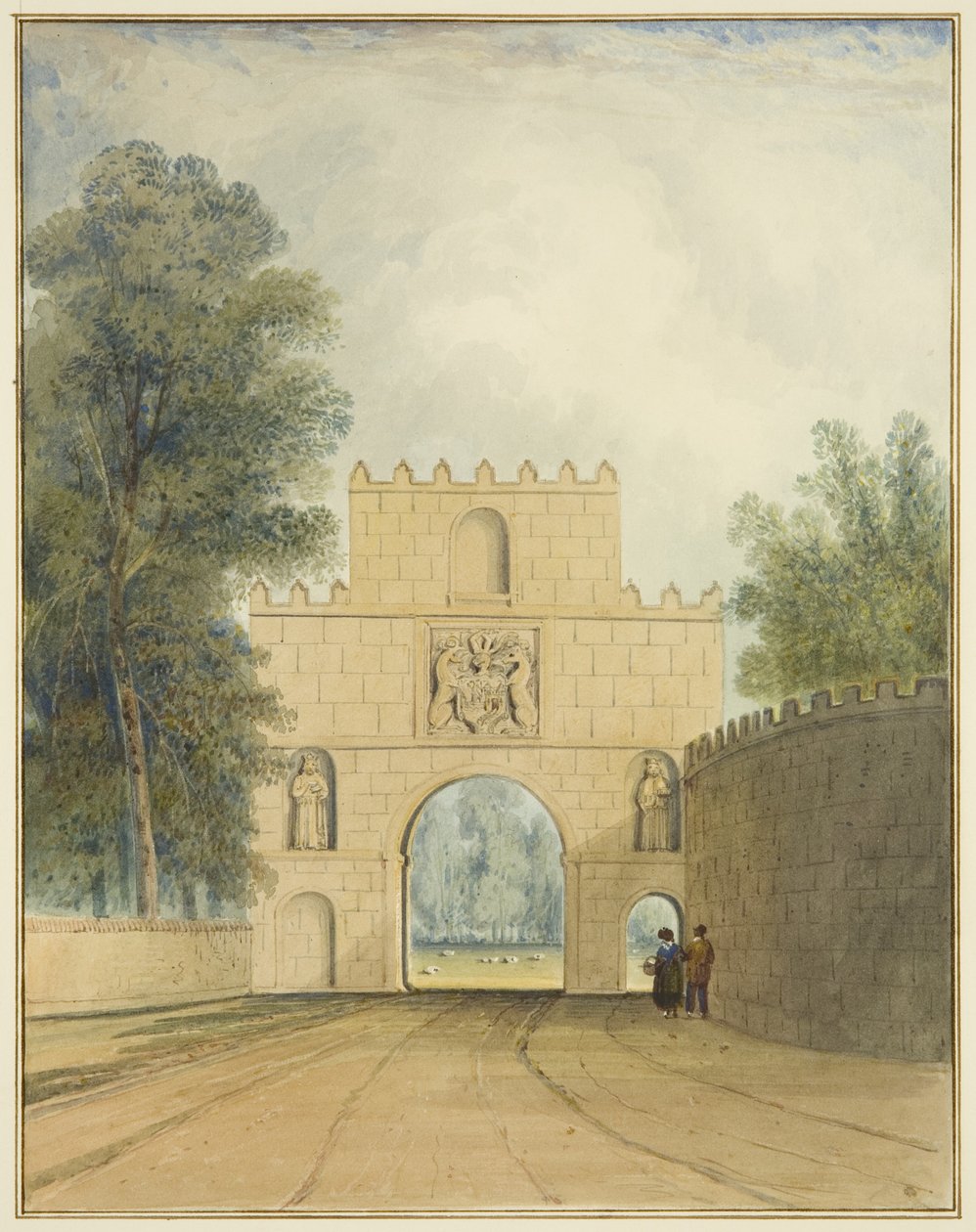 الجانب الشمالي من البوابة في وادي أرنو ، تظهر الأرقام ، 1826 بواسطة توماس ليسون الأكبر روبوتبهام