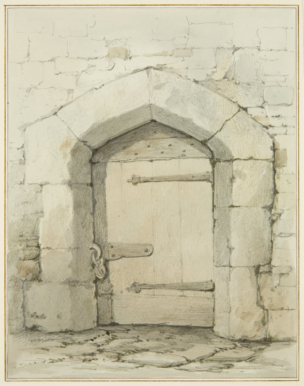 Old Arch and Doorway in Tower Lane opposite Vestry of St John