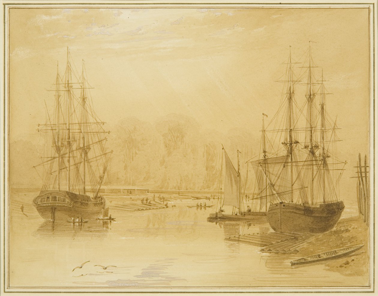 Ropewalk في Wapping ، "اتحاد" غرب الهند على اليسار بواسطة توماس ليسون الأكبر روبوتبهام