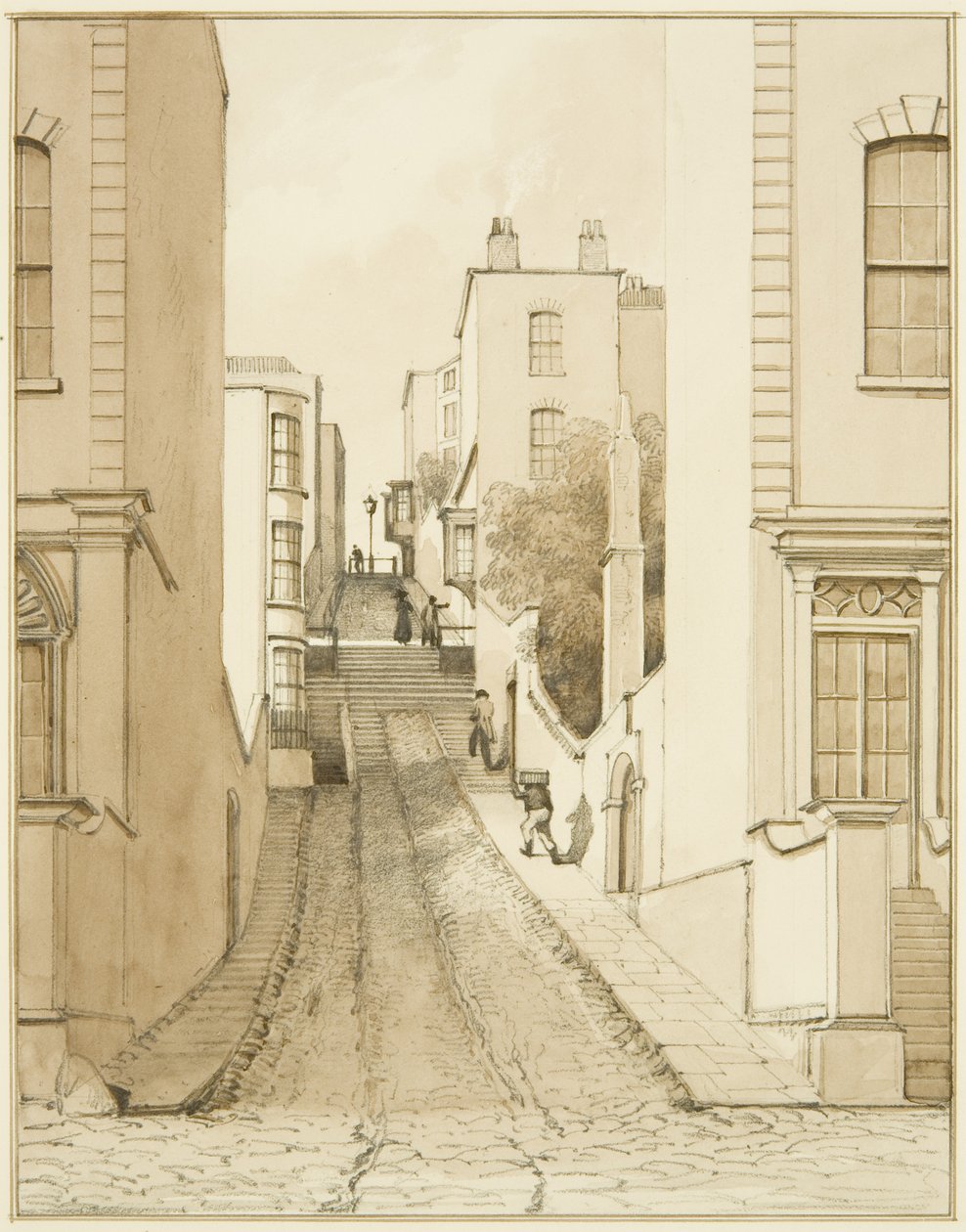 Spring Hill from King Square (pencil & watercolor on paper) بواسطة توماس ليسون الأكبر روبوتبهام
