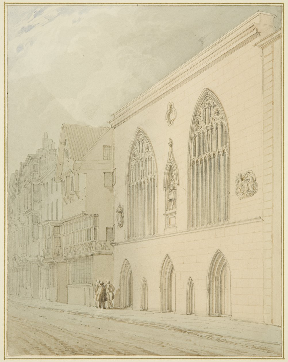 The Guildhall (ألوان مائية على ورق) بواسطة توماس ليسون الأكبر روبوتبهام