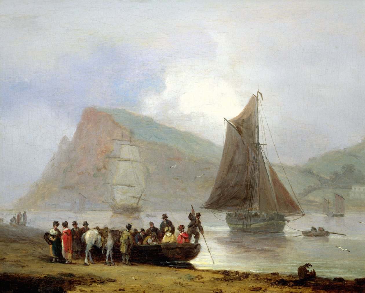 الصعود إلى العبارة في Teignmouth ، 1821 بواسطة توماس لوني