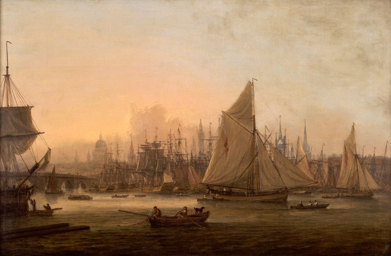 "بركة لندن" ، c1805 بواسطة توماس لوني