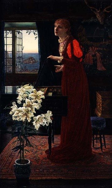 "اليوم انتهى ، انتهت الأغنية" ، حوالي 1872 (زيت على قماش) (انظر 123803 لمزيد من التفاصيل) بواسطة توماس ماثيوز روك
