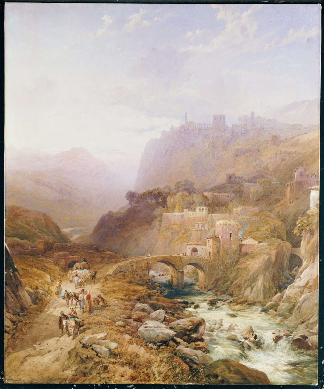 أرقام على الطريق أسفل فورت ليون ، صقلية ، 1879 بواسطة توماس مايلز ريتشاردسون