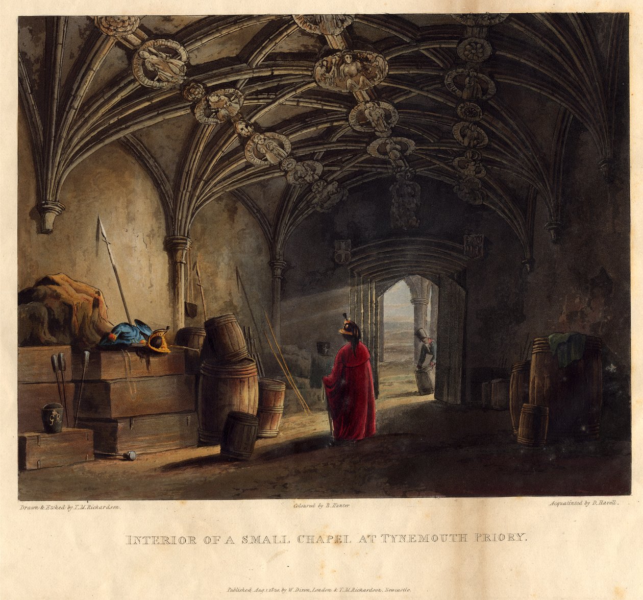 داخل مصلى صغير في Tynemouth Priory ، 1820 بواسطة توماس مايلز ريتشاردسون