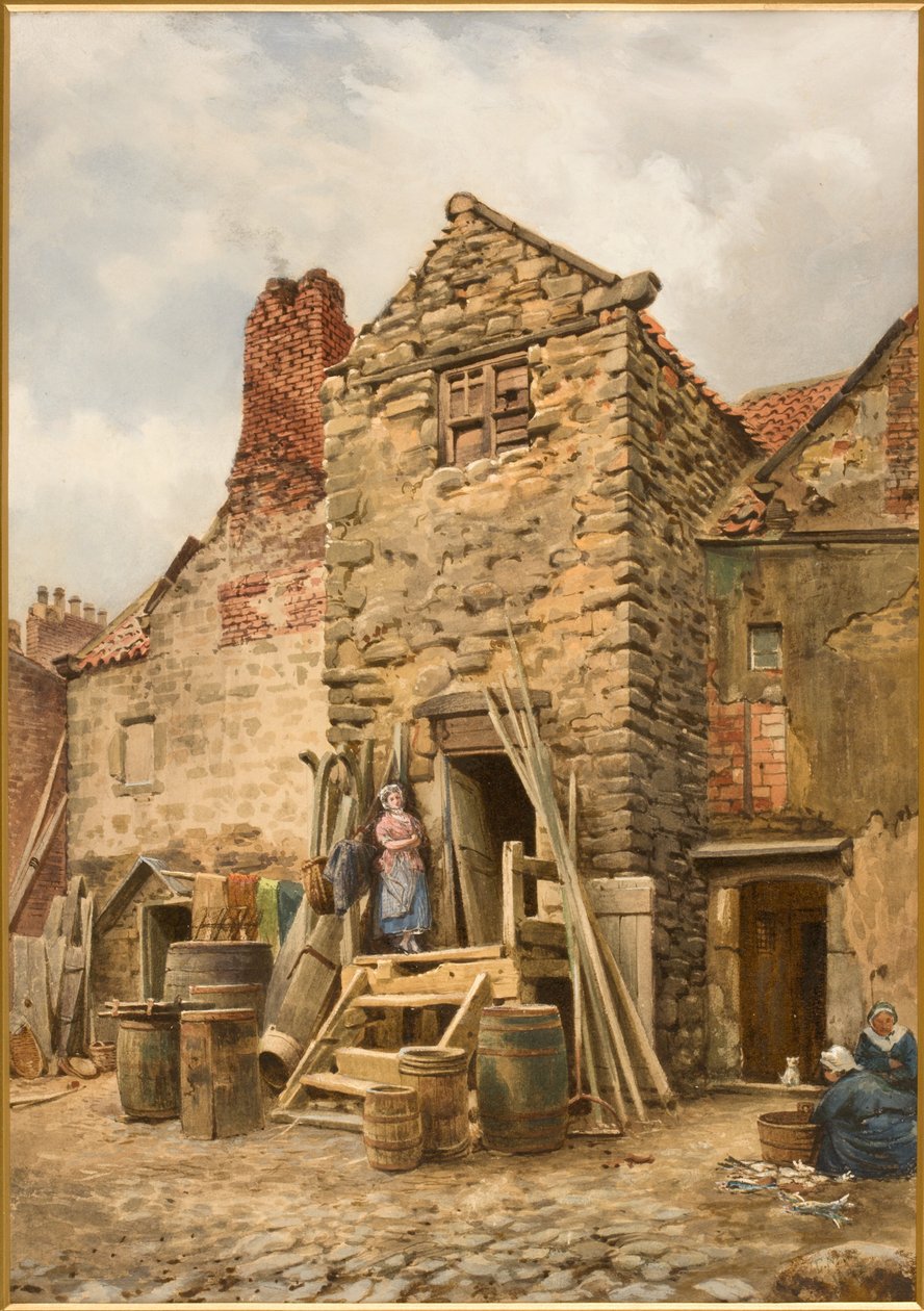 Old Sparrow Hall، Cullercoats (bodycolour، pencil und wc on paper) بواسطة توماس مايلز ريتشاردسون