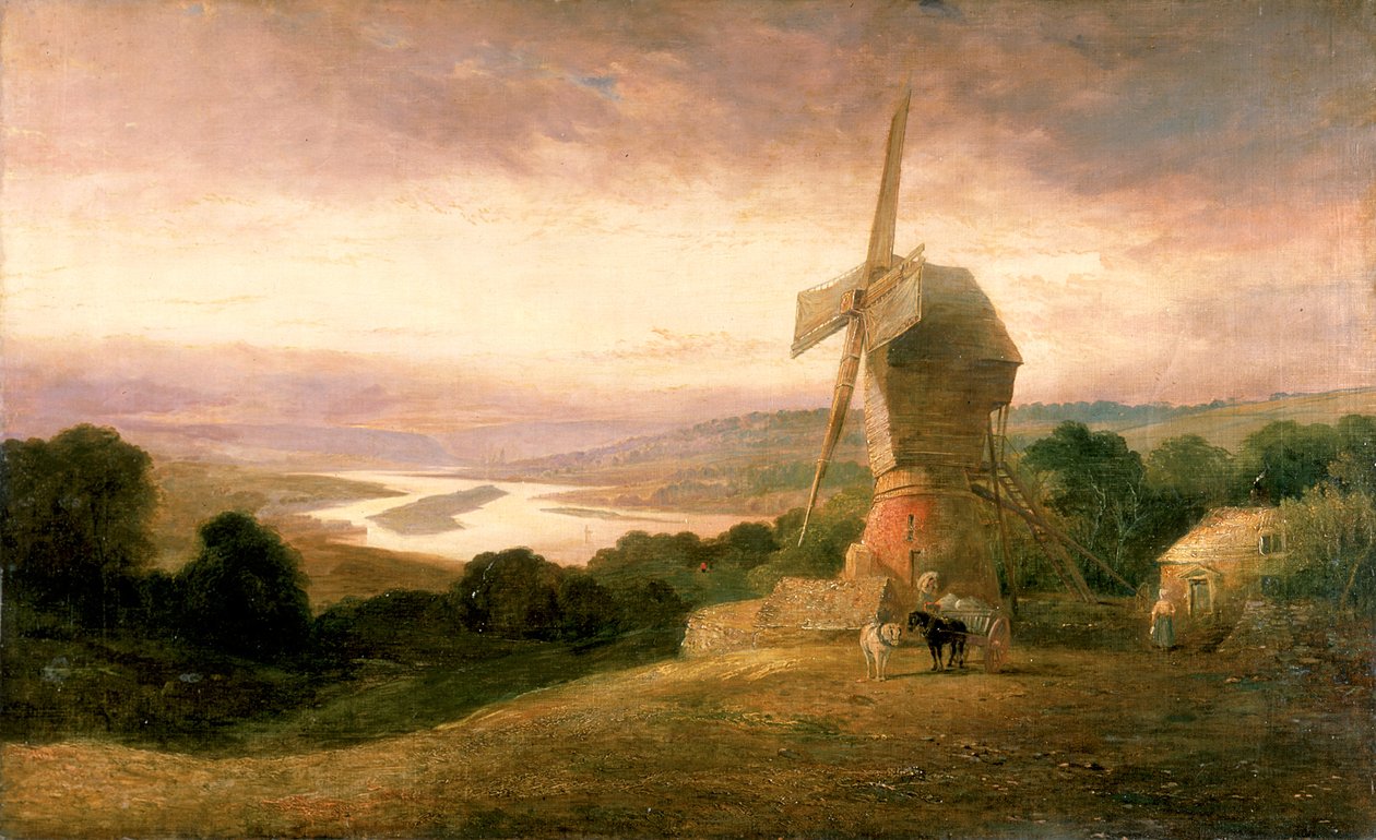 تاين من Windmill Hills ، Gateshead ، c.1818 بواسطة توماس مايلز ريتشاردسون