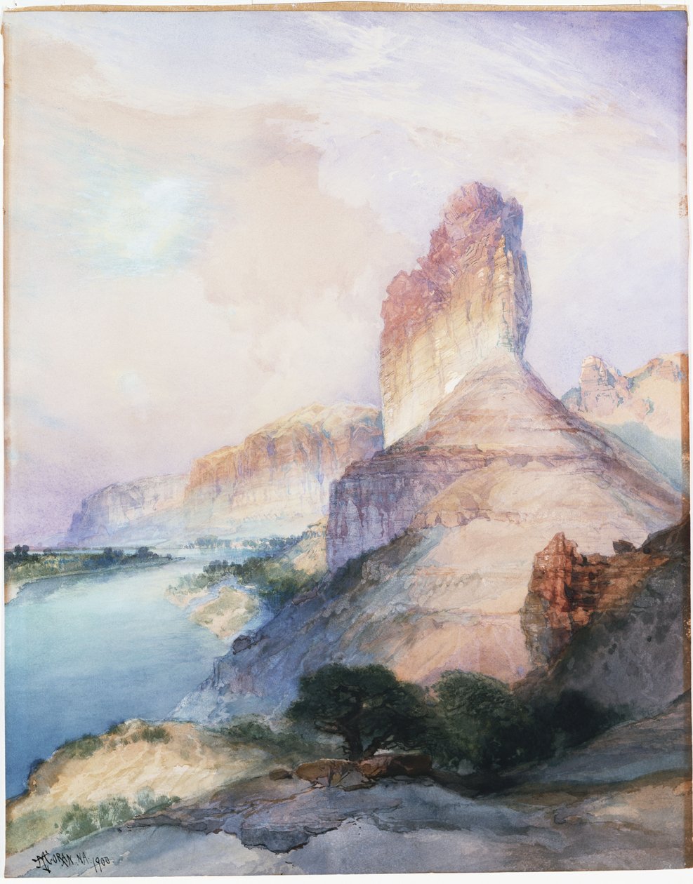 Castle Butte ، Green River ، Wyoming ، 1900 بواسطة توماس موران