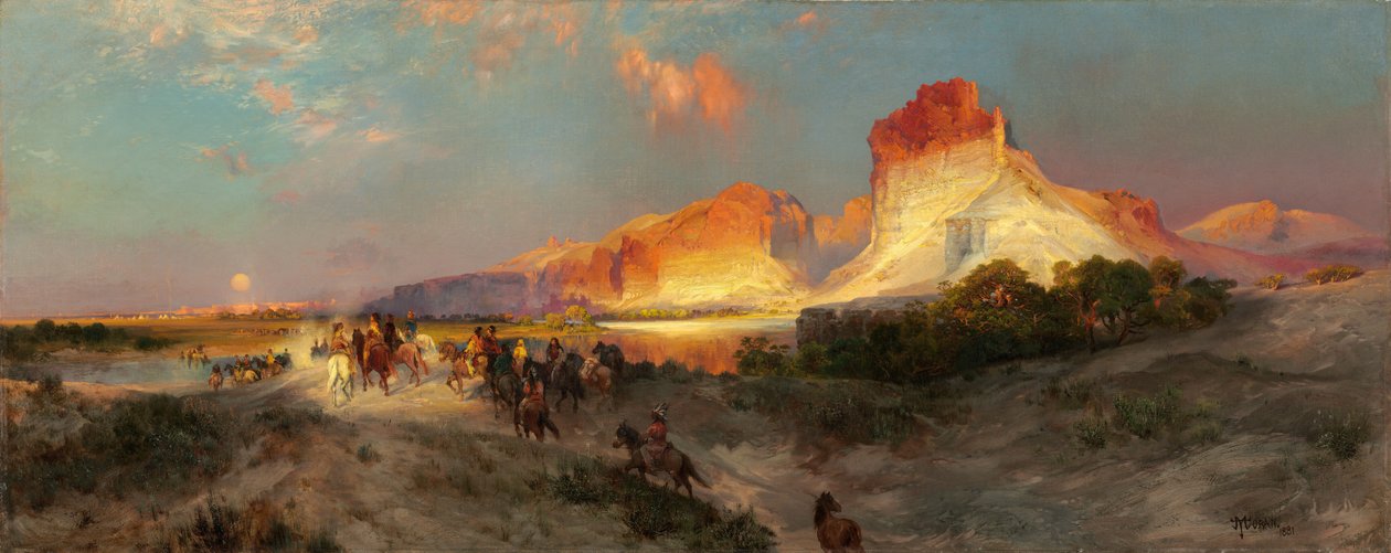 منحدرات النهر الأخضر ، وايومنغ بواسطة توماس موران