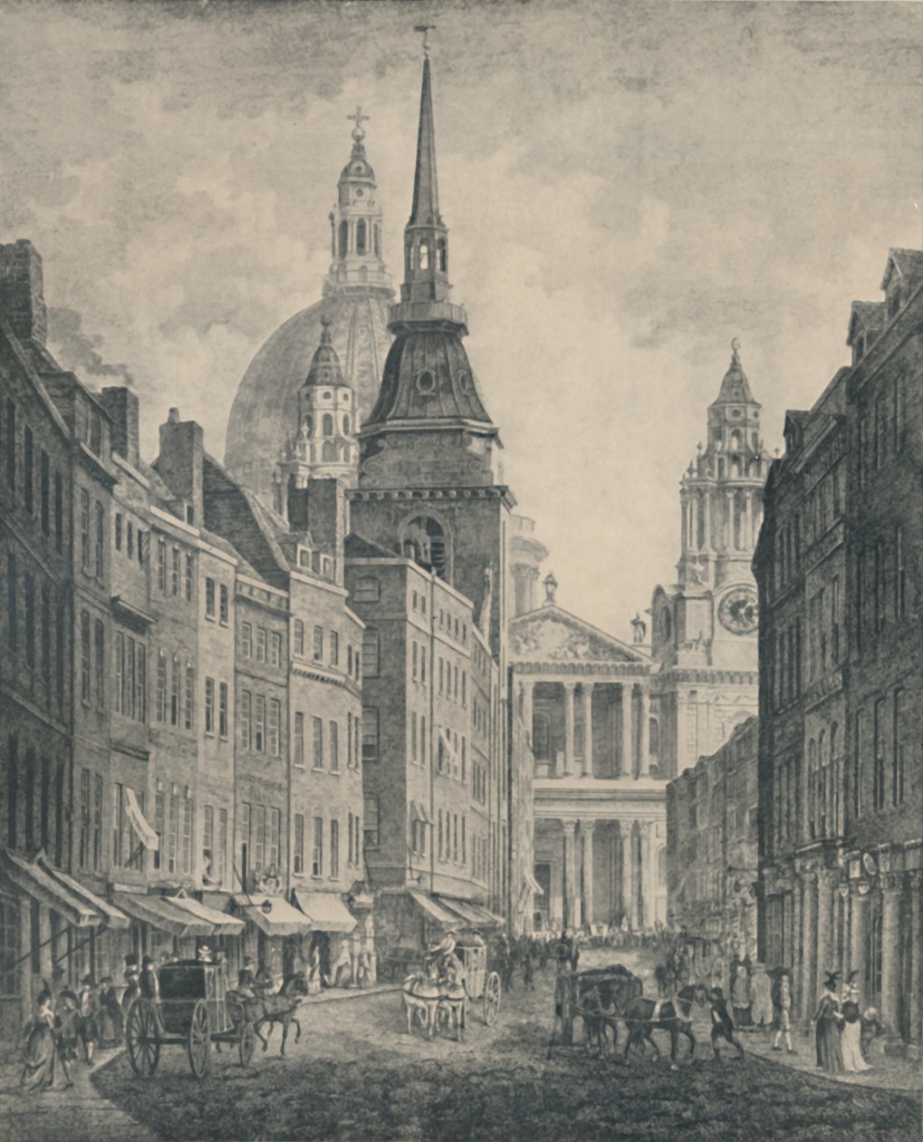 "التسوق في شارع Ludgate ، 1795" ، 1920 بواسطة توماس موريس