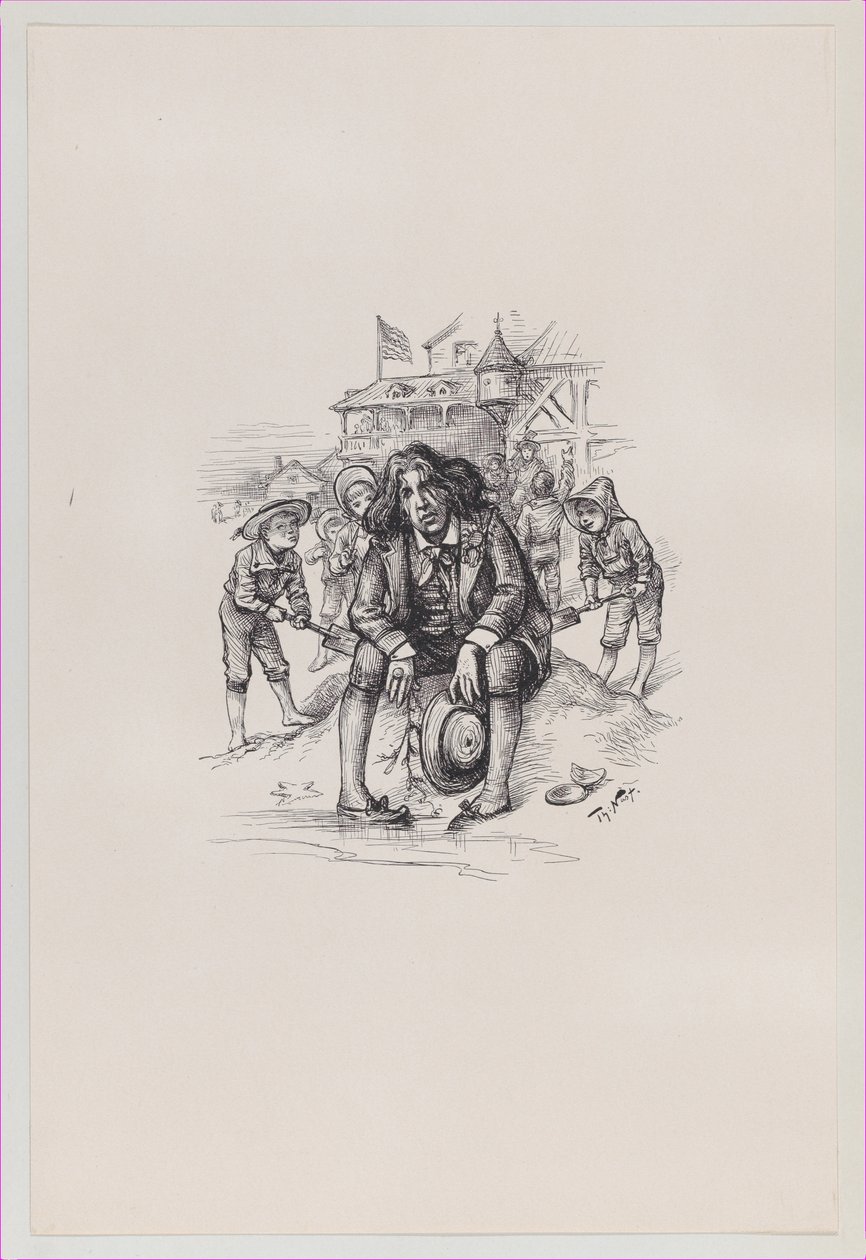 أوسكار على شاطئ البحر ، 26 أغسطس ، 1882 ، 26 أغسطس ، 1882. بواسطة توماس ناست