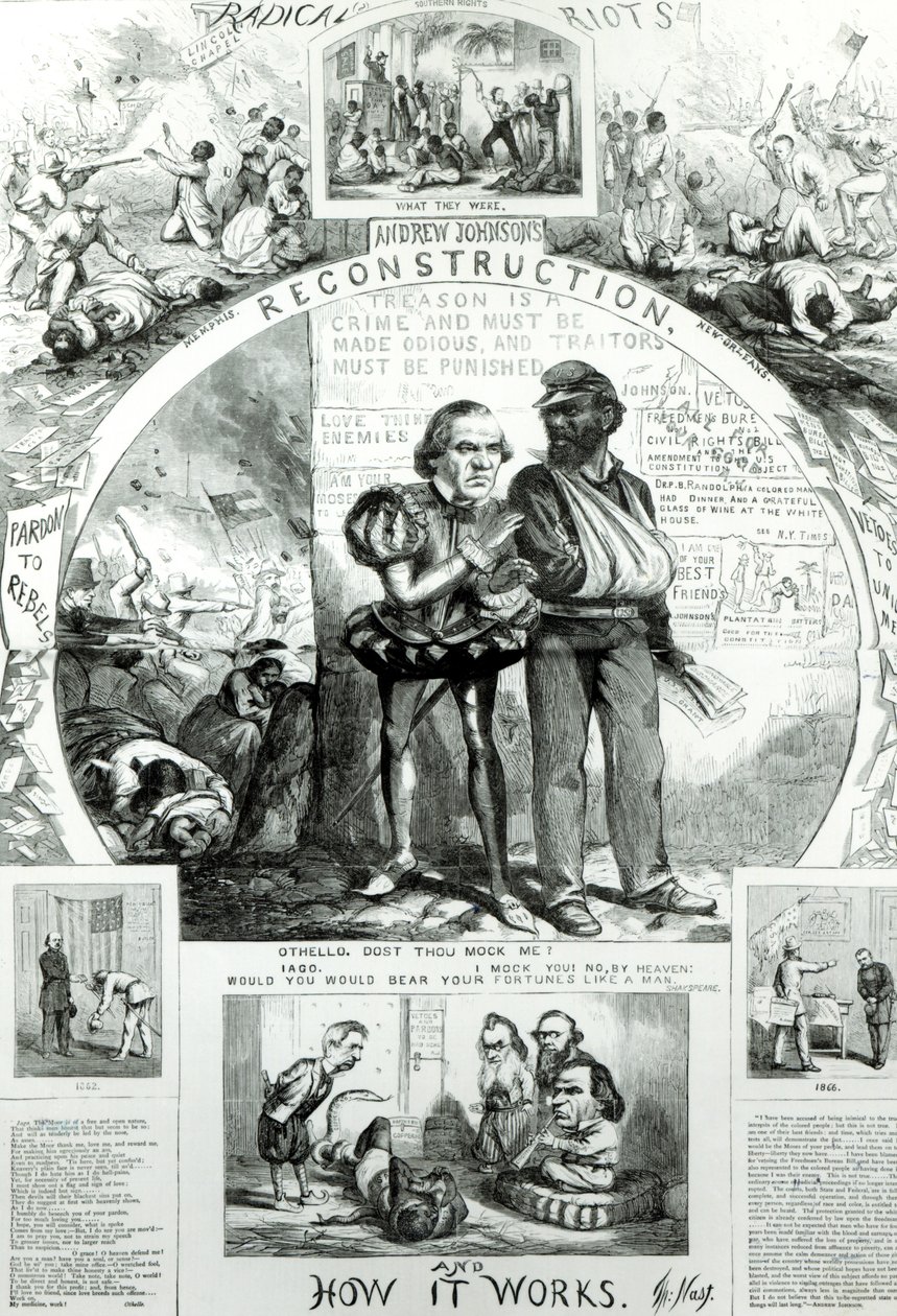 إعادة الإعمار وكيف يعمل ، من المجلد "Harpers Weekly" ، المجلد 10،1866 (مطبوع بالوزن الثقيل) بواسطة توماس ناست