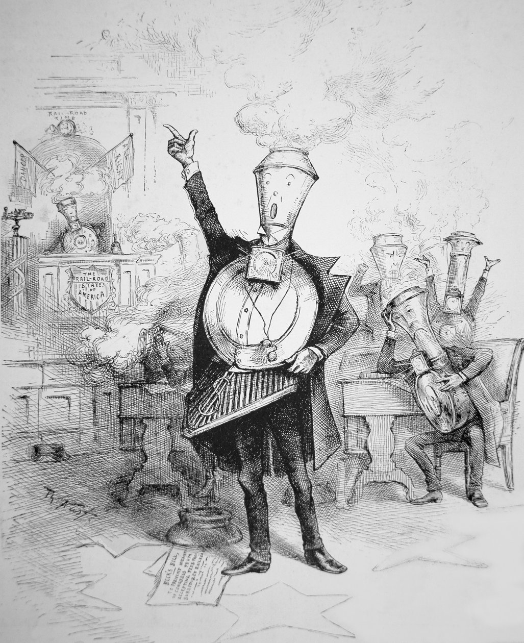 The Senatorial Round-House ، من "Harper's Weekly" بواسطة توماس ناست