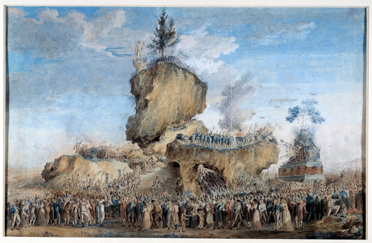 عيد الكائن الأسمى في ميدان مارس عام 1793. لوحة لتوماس نوديت (1778 - 1810) بواسطة توماس نوديت