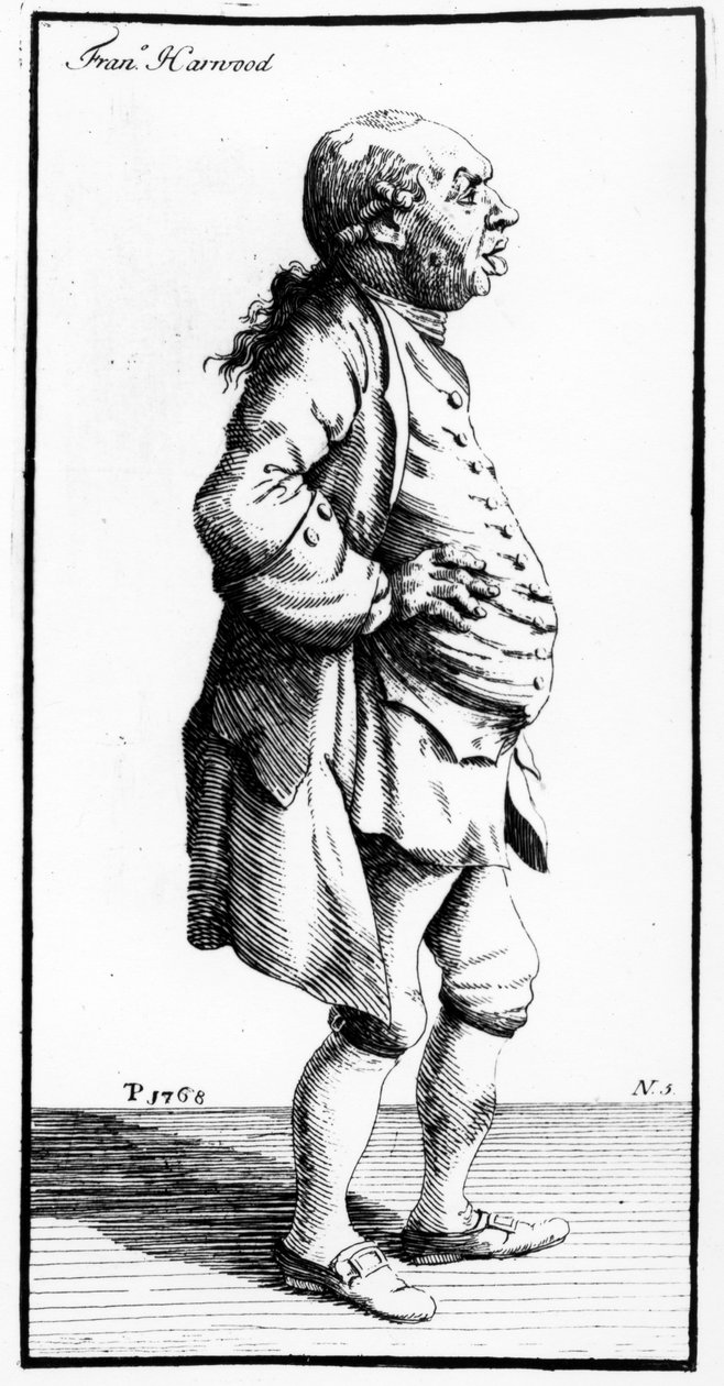 كاريكاتير فرانسيس هاروود ، 1770 بواسطة توماس باتش