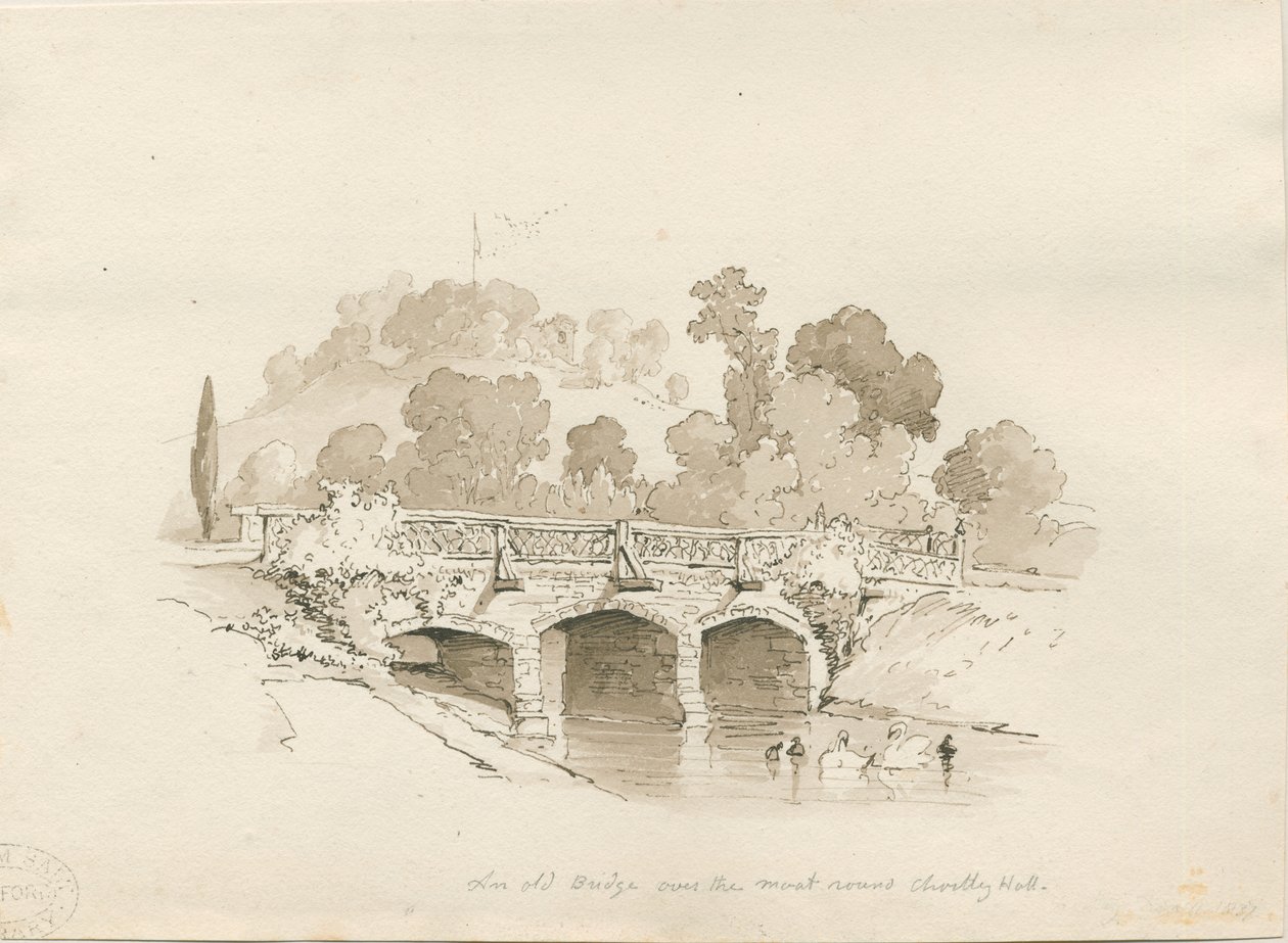 قاعة تشارتلي: رسم القلم والغسل ، 1837 بواسطة توماس بيبلو وود