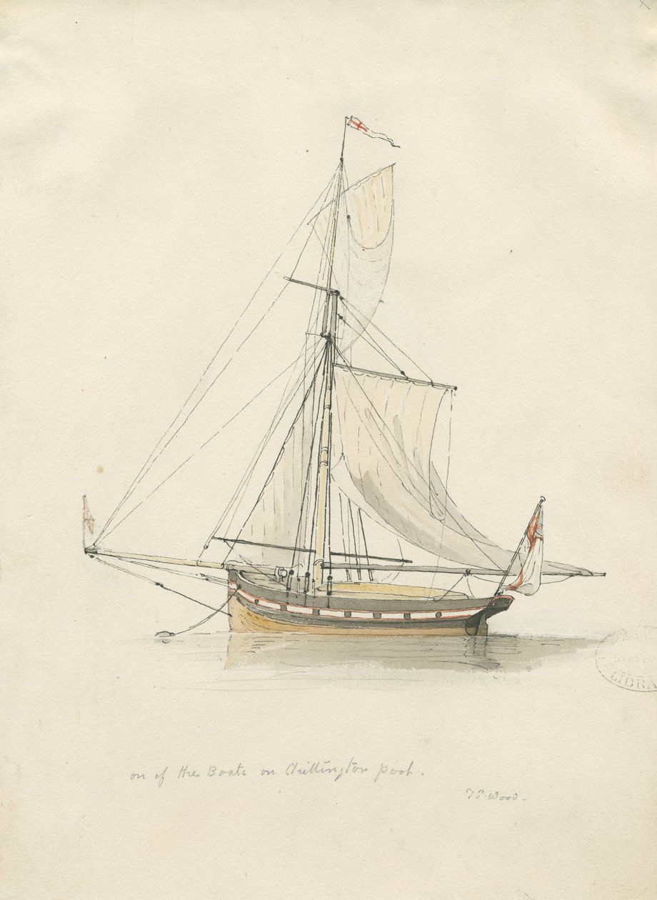 Chillington Park - Pool: الرسم بالقلم الجاف والمائي ، بدون تاريخ [1837-1838] (رسم) بواسطة توماس بيبلو وود
