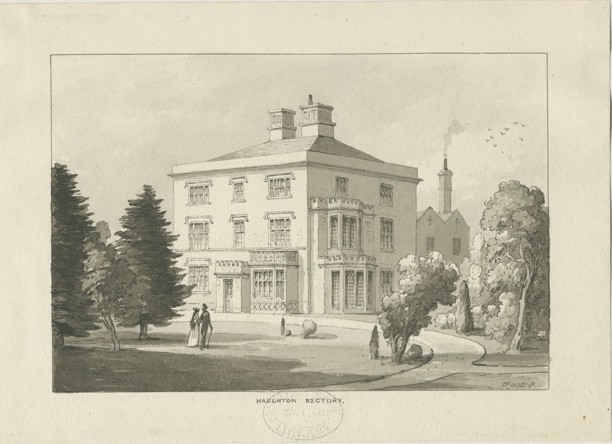 Haughton Rectory: غسل الرسم بواسطة توماس بيبلو وود