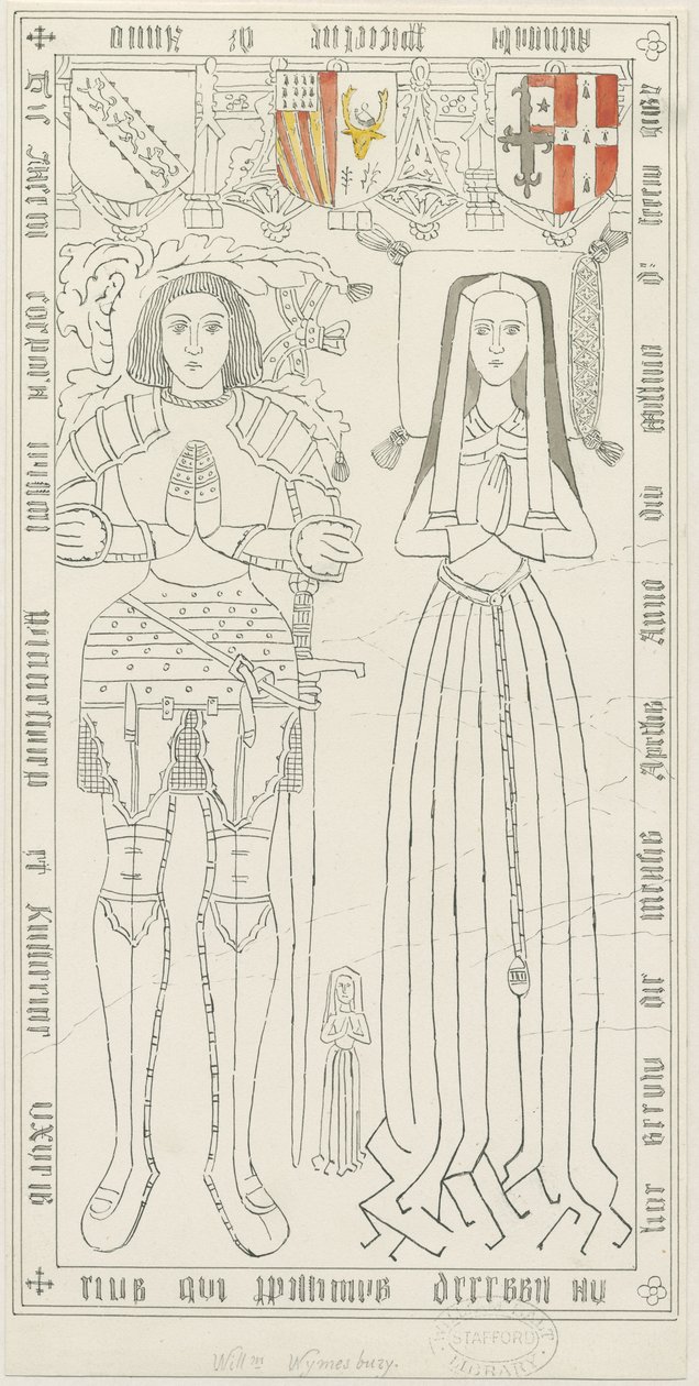 كنيسة بنكريدج - قبر ويليام وينسبري: الرسم بالقلم الجاف والحبر ، و [1842-1845] (رسم) بواسطة توماس بيبلو وود