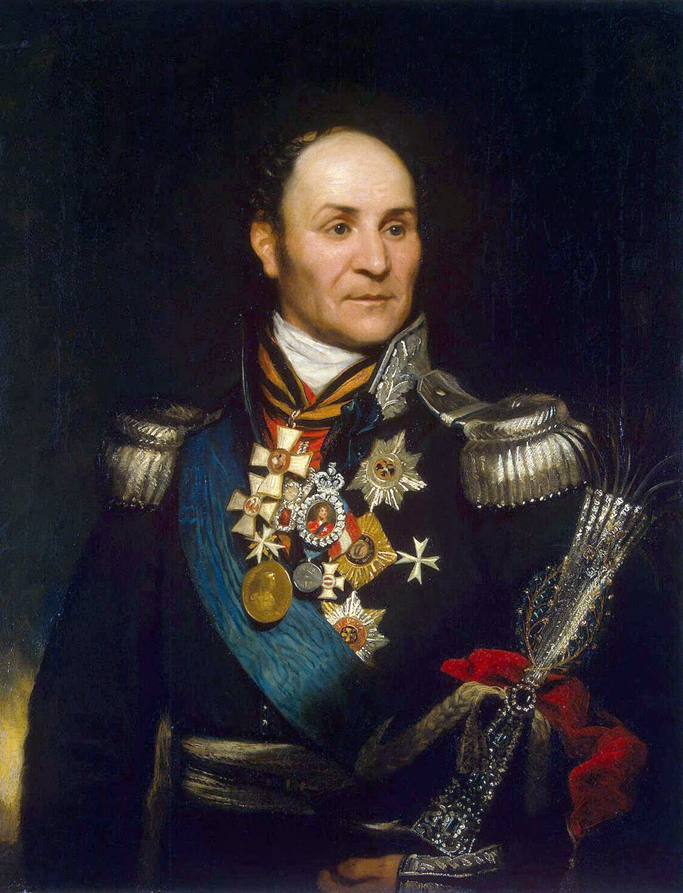 صورة الكونت ماتفي إيفانوفيتش بلاتوف (1757-1818) (ماتفي إيفانوفيتش بلاتوف) peinture de 1814 دي فيليبس ، توماس (1770-1845) متحف الإرميتاج ، سانت بطرسبرغ بواسطة توماس فيليبس