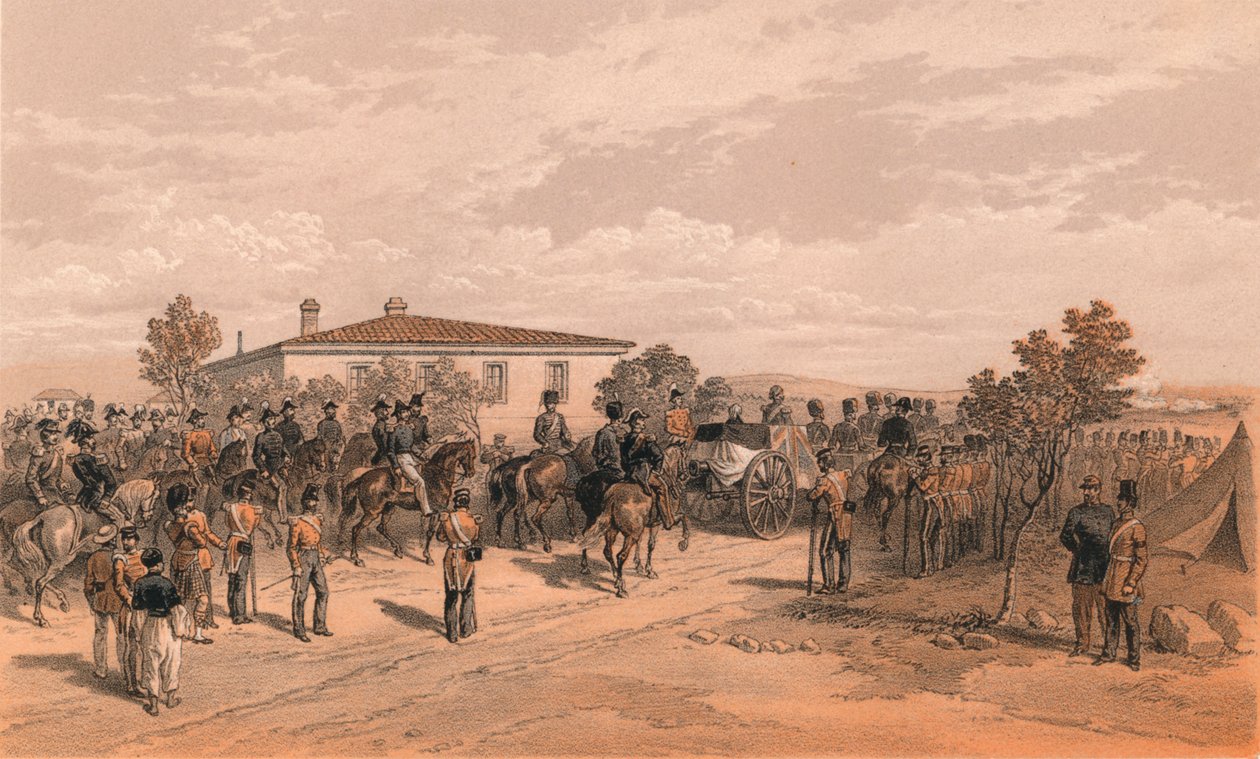 حصن جنازة اللورد راجلان مغادرة المقر الرئيسي ، 1856 بواسطة توماس بيكين