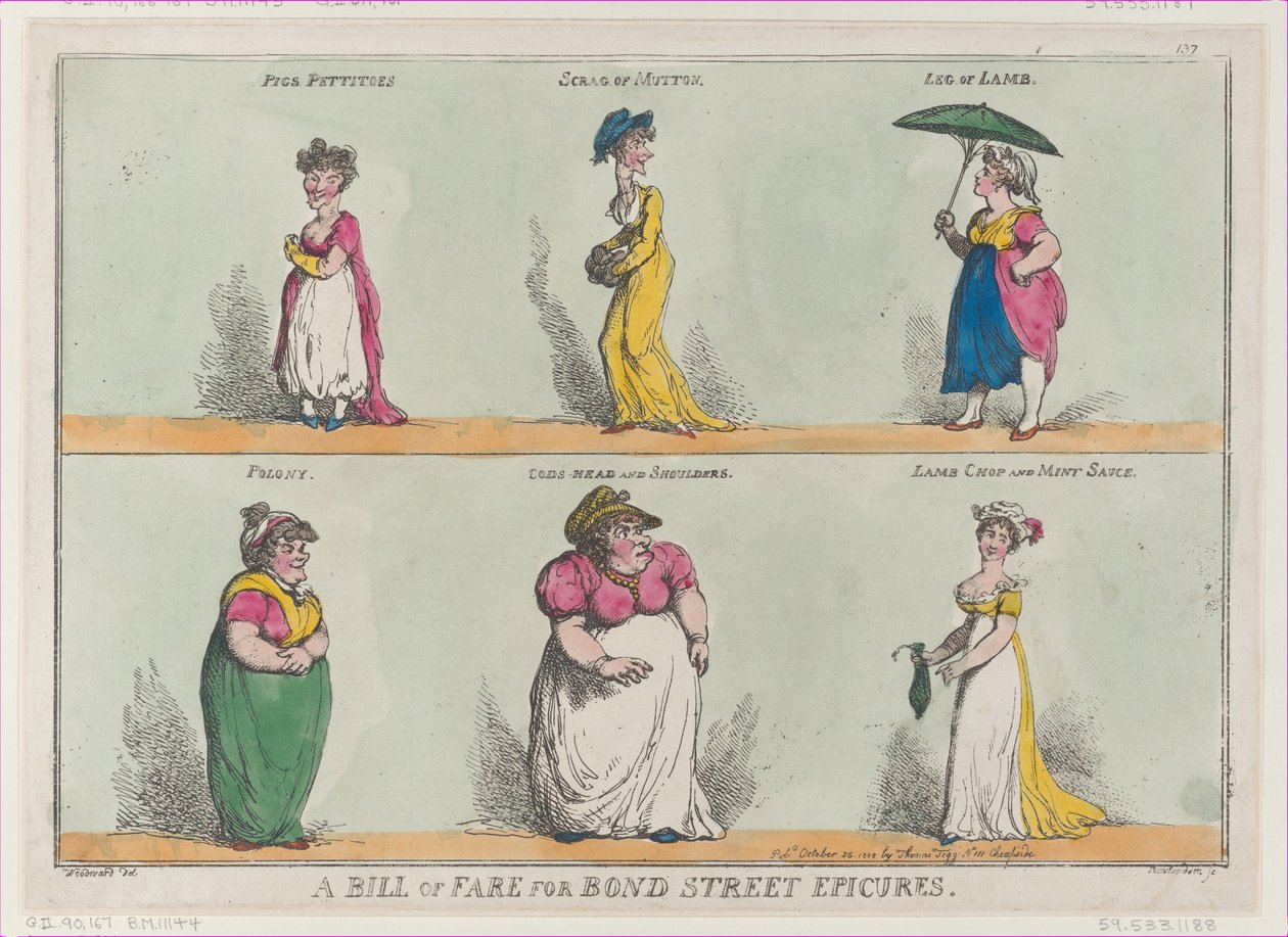 فاتورة أجرة لشركة Bond Street Epicures !! ، 25 أكتوبر 1808. ، 25 أكتوبر 1808. بواسطة توماس رولاندسون