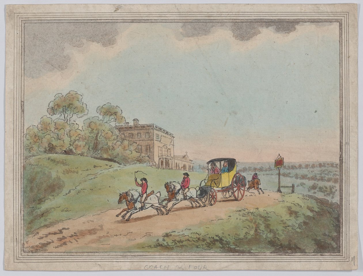 مدرب وأربعة من ، اسكتشات ريفية ، 1787. ، 1787. بواسطة توماس رولاندسون